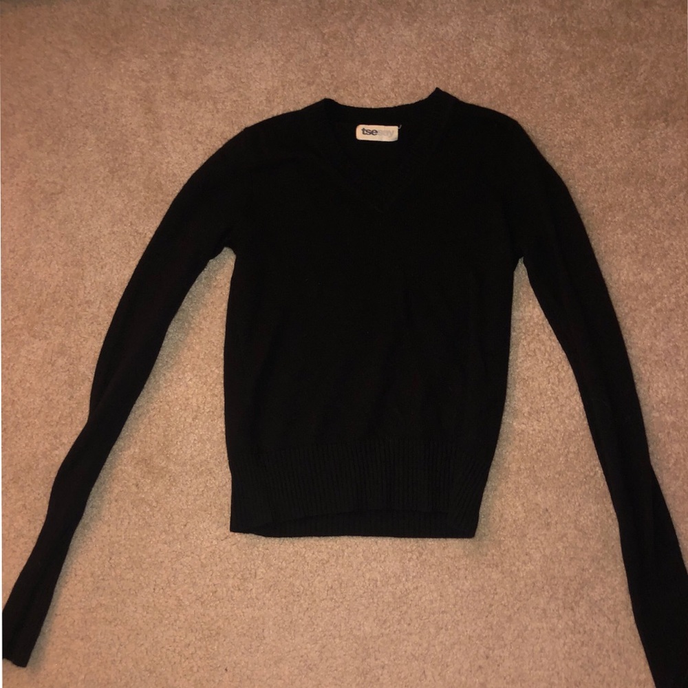 soft black sweater